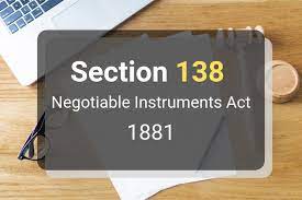 Section 138 of Negotiable Instrument Act