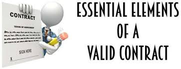Essentials of valid contract